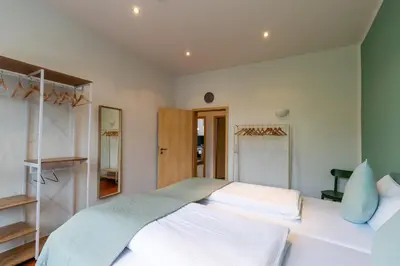 Ein Bett oder Betten in einem Zimmer der Unterkunft Weinstraßenzauber mitten in NW incl Parkplatz