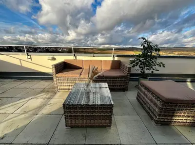 Grundriss der Unterkunft Charmante Penthouse - Therme Badewelt - Museum in Sinsheim Hoffenheim