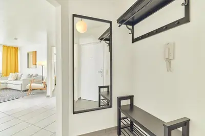 Ein Bett oder Betten in einem Zimmer der Unterkunft Olivia -Einzigartiges Wohnerlebnis in Kaiserslauterns Herz