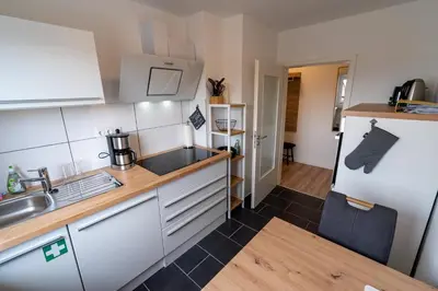 Küche/Küchenzeile in der Unterkunft bookandstay24 com Münster bei Darmstadt, Frankfurt, Rhein Main Gebiet