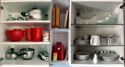 Küche/Küchenzeile in der Unterkunft Ferienwohnung Bambushain Nieder-Olm