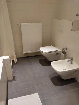 Ein Badezimmer in der Unterkunft Ferienwohnung Zum Backenzahn
