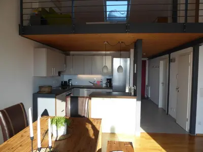 Küche/Küchenzeile in der Unterkunft Maisonette-Ferienwohnung in Feldrandlage Bergstraße Nähe Heidelberg
