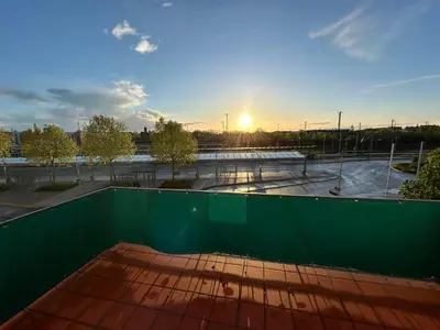 Blick auf den Sonnenuntergang/Sonnenaufgang von der Ferienwohnung aus oder aus der Nähe
