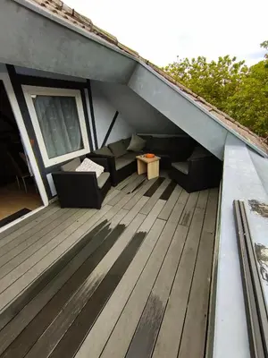 Ein Balkon oder eine Terrasse in der Unterkunft Bew Penthouse - 4-Zimmer und Terrasse