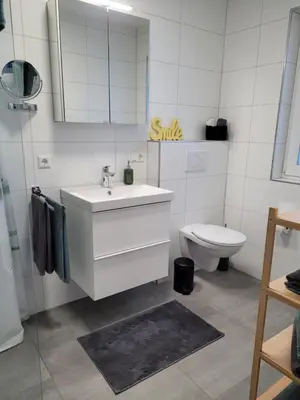 Ein Badezimmer in der Unterkunft Ferienwohnung Vara