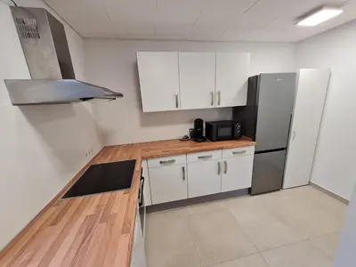 Küche/Küchenzeile in der Unterkunft Schöne helle Wohnung in Malsch