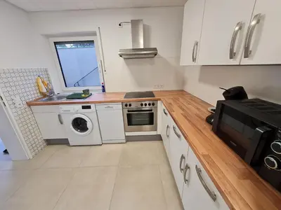 Küche/Küchenzeile in der Unterkunft Schöne helle Wohnung in Malsch