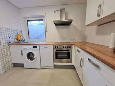 Küche/Küchenzeile in der Unterkunft Schöne helle Wohnung in Malsch