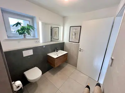 Ein Badezimmer in der Unterkunft Ferienwohnung im Odenwald