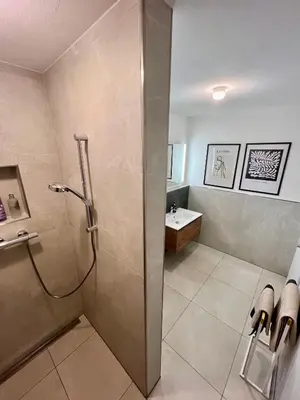 Ein Badezimmer in der Unterkunft Ferienwohnung im Odenwald