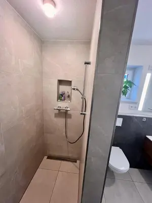 Ein Badezimmer in der Unterkunft Ferienwohnung im Odenwald