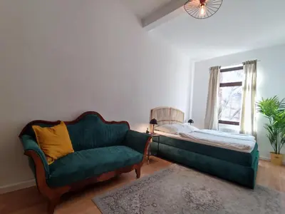 Ein Sitzbereich in der Unterkunft Zen Apartment - 2 bedrooms - kitchen - balcony