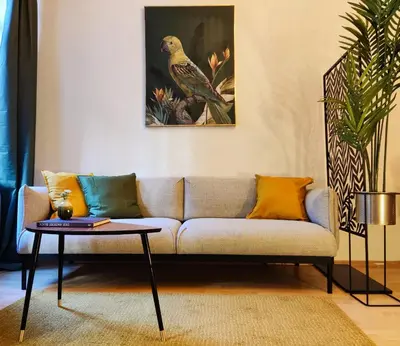 Ein Sitzbereich in der Unterkunft Zen Apartment - 2 bedrooms - kitchen - balcony