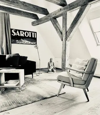 Ein Sitzbereich in der Unterkunft Apartment am Schlosshof