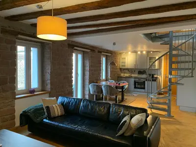Küche/Küchenzeile in der Unterkunft Stilvolle Maisonette