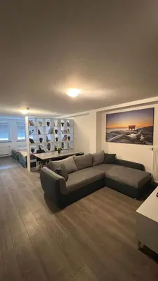 Ein Sitzbereich in der Unterkunft City Unterkunft 4