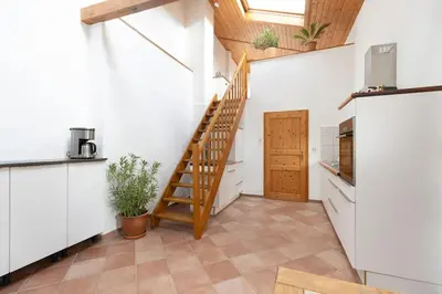 Küche/Küchenzeile in der Unterkunft Helles Gästehaus in St. Johann