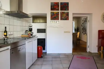 Küche/Küchenzeile in der Unterkunft Luxus-Apartment im Sternenhof