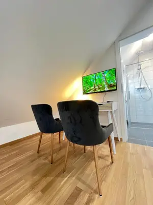 TV/Unterhaltungsangebot in der Unterkunft Charmantes Studio-Apartment im Herzen von Neureut - Fußbodenheizung, Regendusche, Waschmaschine, Stellplatz