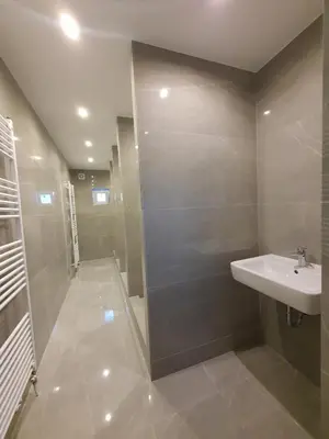 Ein Badezimmer in der Unterkunft Mieterlux Frankfurt Heusenstamm