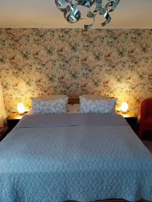 Ein Bett oder Betten in einem Zimmer der Unterkunft Einliegerwohnung in Gissigheim