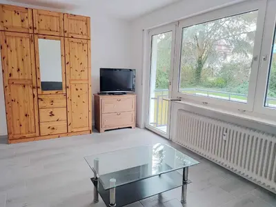 TV/Unterhaltungsangebot in der Unterkunft Schöne Wohnung 90 Uni Nah Mainz