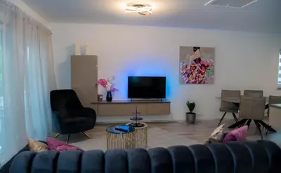 TV/Unterhaltungsangebot in der Unterkunft Natur und Stadt, neben Mannheim, Heidelberg, Worms