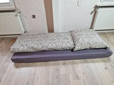 Ein Sitzbereich in der Unterkunft Schöne große Wohnung 2 Schlafzimmer Max 5 Personen