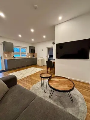 Küche/Küchenzeile in der Unterkunft LA-Hüttenfeld Erdgeschoss Apartment