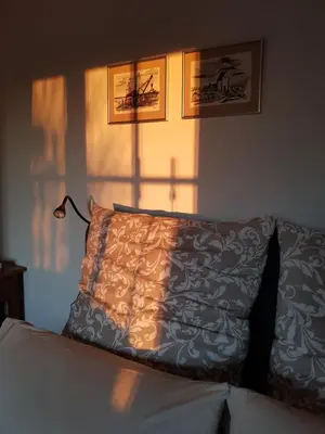 Ein Sitzbereich in der Unterkunft Ferienwohnung 'dasBRENNERs'