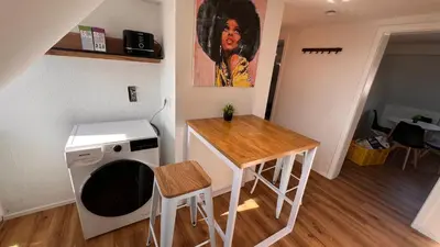 Küche/Küchenzeile in der Unterkunft 3 Zimmer Apartment mit Parkplatz - Sleepomat