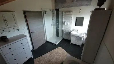 Ein Bett oder Betten in einem Zimmer der Unterkunft FeWoHerrmann