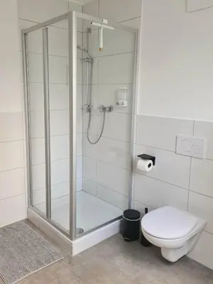 Ein Badezimmer in der Unterkunft Modernes zentrales Apartment