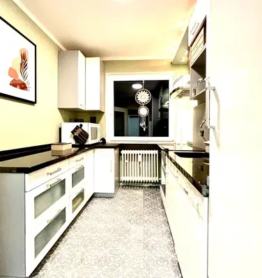 Küche/Küchenzeile in der Unterkunft Business- Apartment Worms # guesthouse- Monteure willkommen