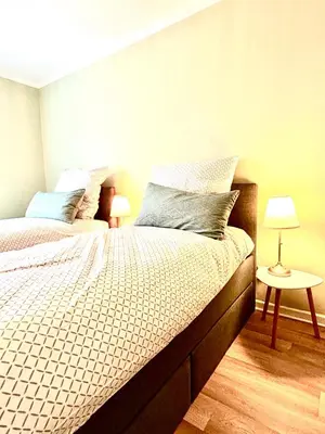 Ein Bett oder Betten in einem Zimmer der Unterkunft Business- Apartment Worms # guesthouse- Monteure willkommen