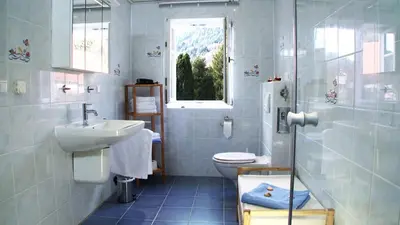 Ein Badezimmer in der Unterkunft Alte Hütte