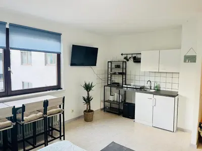 Küche/Küchenzeile in der Unterkunft LENASTAY I Modernes Apartment-Studio near Uni