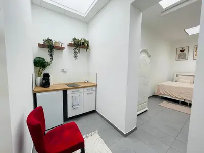 Ein Bett oder Betten in einem Zimmer der Unterkunft Sonnenblume Residenz