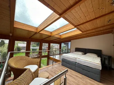 Ein Bett oder Betten in einem Zimmer der Unterkunft Pension Schramm