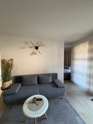 Ein Sitzbereich in der Unterkunft Apartment Gerberbachviertel