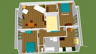 Grundriss der Unterkunft Ferienwohnung Am Kirchberg