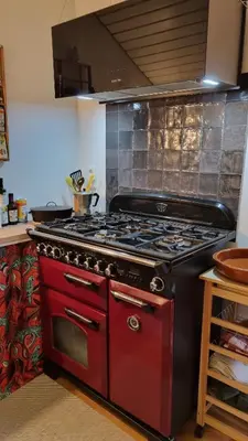 Küche/Küchenzeile in der Unterkunft Ferienwohnung Am Kirchberg