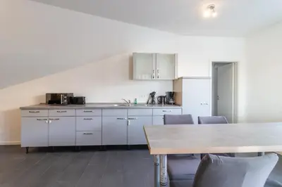 Küche/Küchenzeile in der Unterkunft 105qm Wohnung für max. 7 Personen