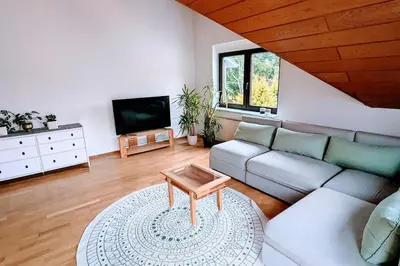 TV/Unterhaltungsangebot in der Unterkunft Ferienoase mit Dachterrasse nahe Sankt Leoner See