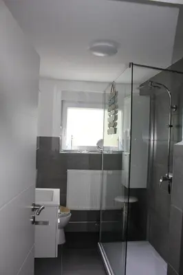 Ein Badezimmer in der Unterkunft Ferienwohnung Jungpfalzstieg
