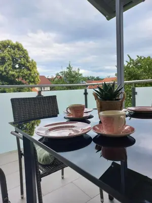 Ein Balkon oder eine Terrasse in der Unterkunft Dorfliebe Winterkasten