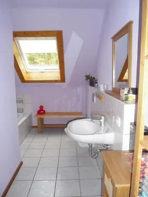 Ein Badezimmer in der Unterkunft Ferienhaus Route 5