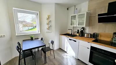 Küche/Küchenzeile in der Unterkunft Ferienwohnungen Krüger 'Apartment Marina'