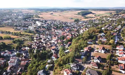 Blick auf Sinsheim Ferienwohnung aus der Vogelperspektive